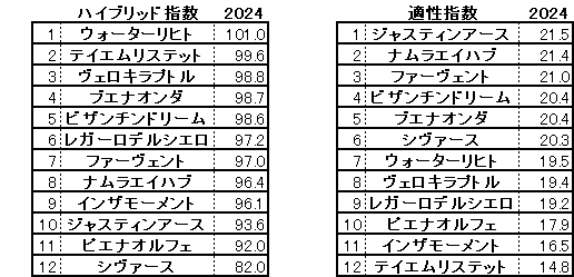 2024　きさらぎ賞　HB指数